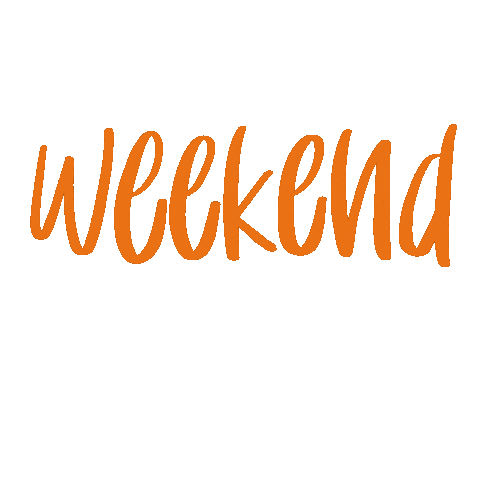 Weekend Orange Sticker