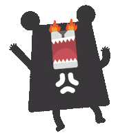 Angry Black Bear Sticker by 黑啤 BEERU