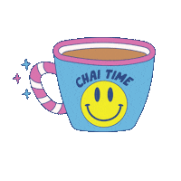 dancingbananagirldesign illustration drink chai chaitime Sticker