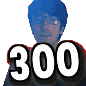 Three Hundred Number Sticker