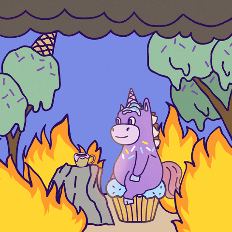 This Is Fine GIF by Crypto Unicorns