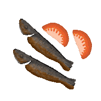 Fish Breakfast Sticker