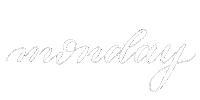 Monday Lettering Sticker