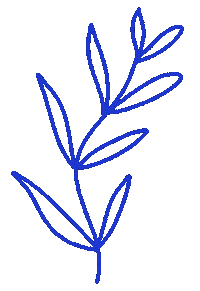 claiben leaves claiben minimal plant blue leaves Sticker