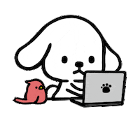 Dog Work Sticker by duskin_dusken_official