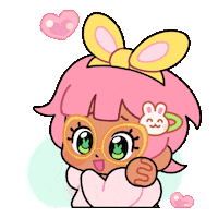 SparklesMagicalMarket love happy pink animal Sticker