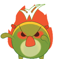 WellousHQ angry kawaii fire hey Sticker