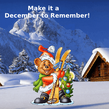 Teddy Bear Snow GIF