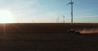 BantamCommunications texas tractor windmills cleanenergy GIF