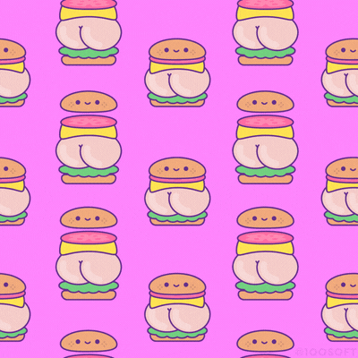 Burger Cute Butt GIF by 100% Soft