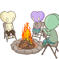 Friends Camping Sticker by LT3 Creations