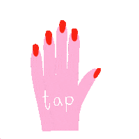 anitamiklavi new pink red wave Sticker