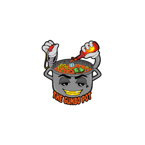 krewecreatives giphyupload pot gumbo gumbo pot Sticker