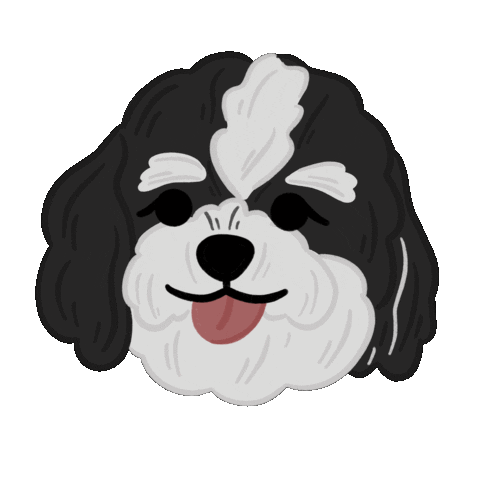 Happy Shih Tzu Sticker by Ann of Facedit
