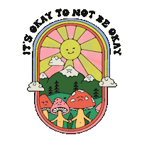 Sad Sun Sticker by Self-Care Is For Everyone