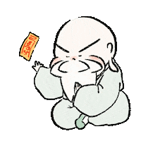 bokjanggun talisman 복장군 bokjanggun 부적 Sticker