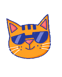 Cool Cat Sticker by Steph Stilwell