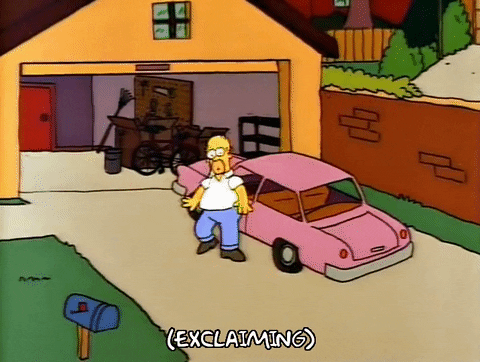 homer simpson car GIF