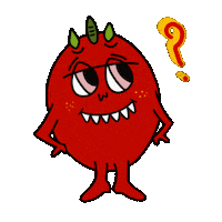 Hugografie what think question 딸기 Sticker