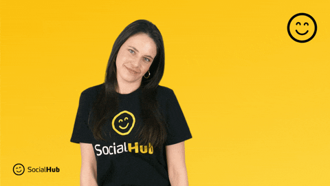 SocialHub giphyupload happy smile yellow GIF