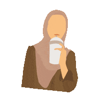 teduhco girl fashion coffee woman Sticker