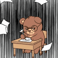 Studying Teddy Bear GIF by BEARISH