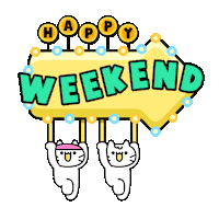 Excited White Cat Sticker by Mikitti