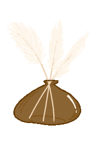 Pampas Grass Wedding Sticker by Lauren Fox