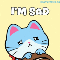 Sad Blue Mood GIF by Silly Kitties