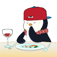 Hungry Dinner Sticker by Pudgy Penguins