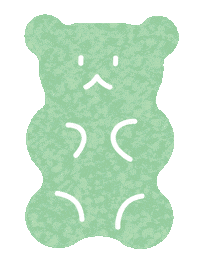 Gummy Bear Glitter Sticker