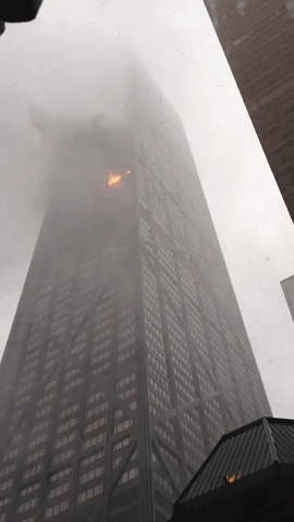 One Person Injured in Hancock Tower Fire
