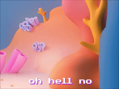 No Way 3D GIF by GIPHY Studios 2023