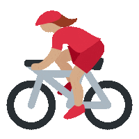 emojivid woman emoji bike biking Sticker