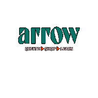 ArrowCreative arrow creative memphis art memphis creative create shop learn Sticker