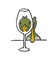 maximederobespiegle wine duck mdr verre Sticker