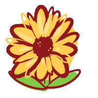 flopicas flower yellow flor sunflower Sticker