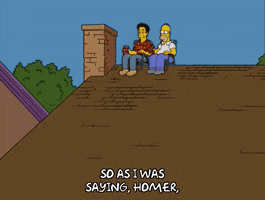 homer simpson roof GIF