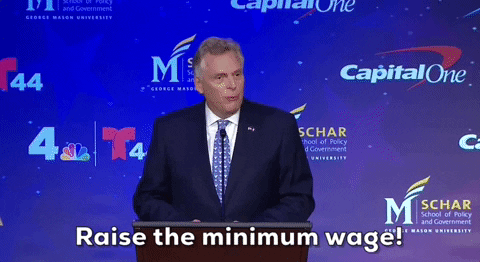 Terry Mcauliffe Minimum Wage GIF by GIPHY News