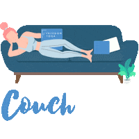 Couch Potato Singapore Sticker by Freedom Yoga & Wellness