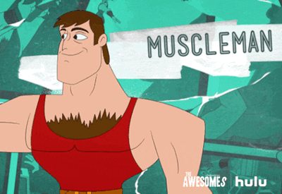 the awesomes muscleman GIF by HULU
