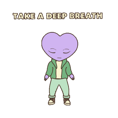 Breathe Chill Out Sticker by LT3 Creations