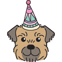 Border Terrier Birthday Sticker by Morty The Pug