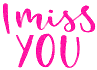 Miss You Lettering Sticker