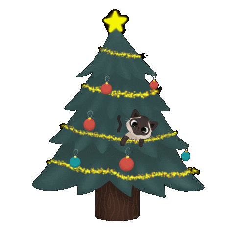 aimflowd cat christmas kitten oops Sticker