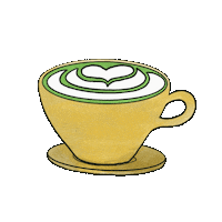 Coffee Drinking Sticker by Mizuba Tea Co.