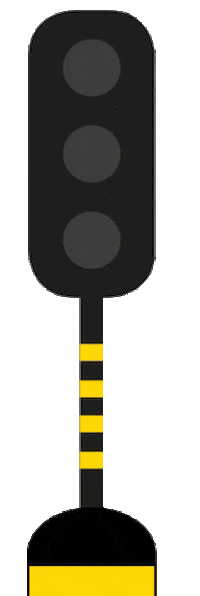 Wegen_en_Verkeer oranje traffic light awv wegen en verkeer Sticker