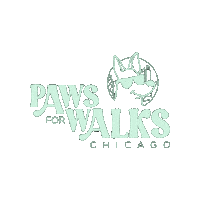 PawsForWalks dog green dog walker pet sitter Sticker