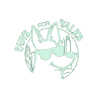 PawsForWalks dog green dog walker pet sitter Sticker
