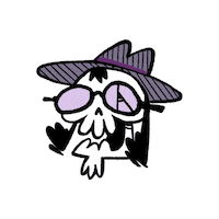 Fox Skull Sticker